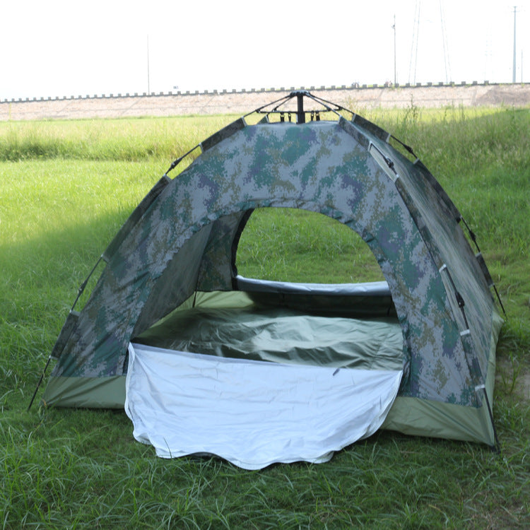 Outdoor Travel Tent 3-4 People Camouflage Mountaineering Tent Beach Camping Tent - Blue Force Sports