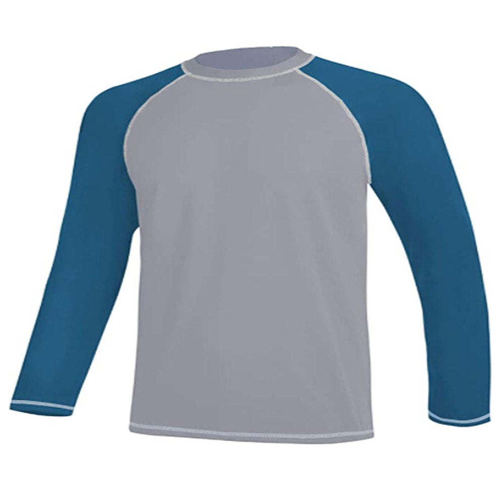 HIMONE Long Sleeve Swim T-Shirt for Men Rash Guard Athletic Tee Skins UPF 50+
