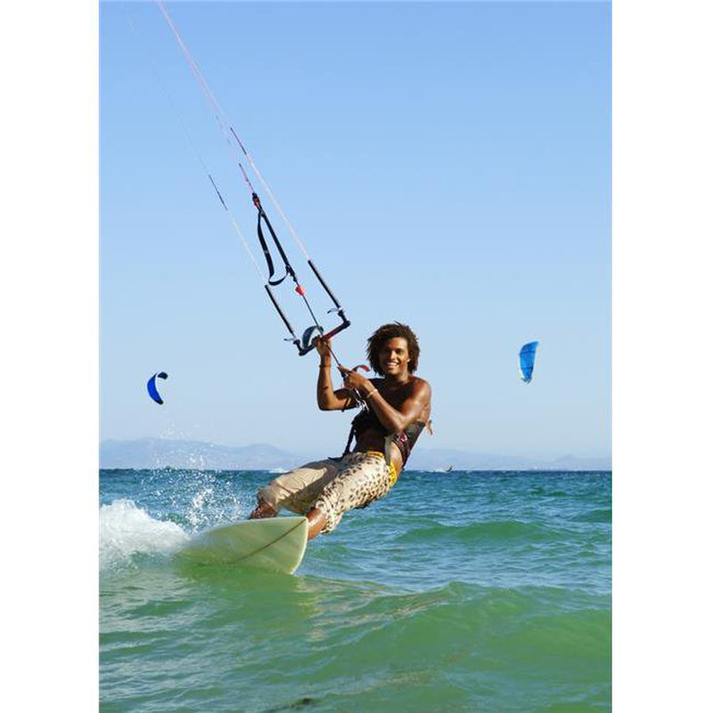 Posterazzi DPI1864101LARGE Man Kitesurfing - Costa De La Luz Andalusia Spain Poster Print, 34 X 22