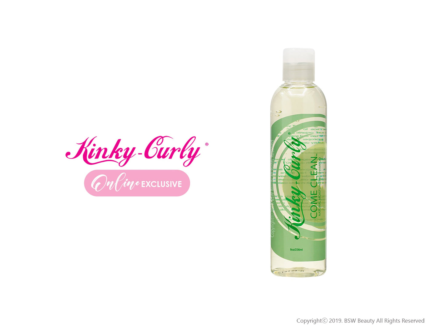 KINKY CURLY COME CLEAN NATURAL MOISTURIZING SHAMPOO 8oz