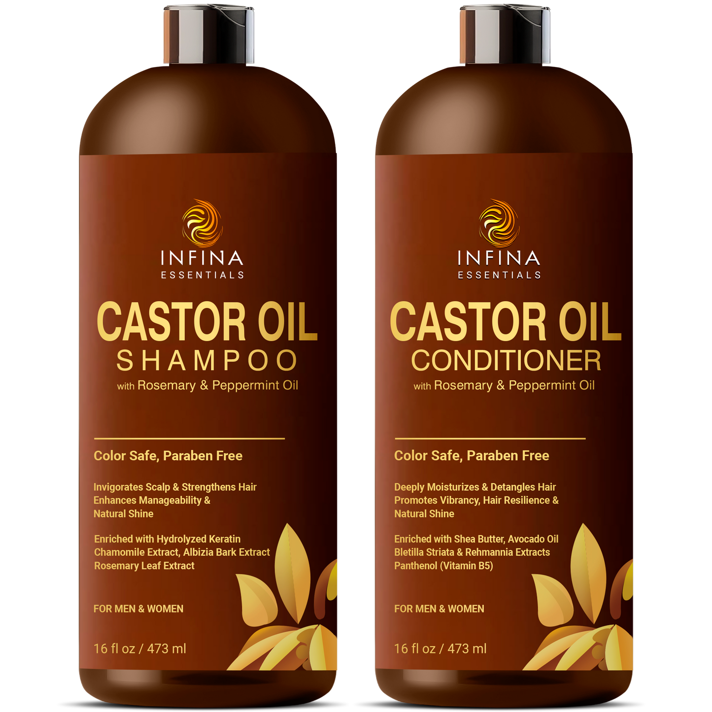 Castor Oil Shampoo and Conditioner Set