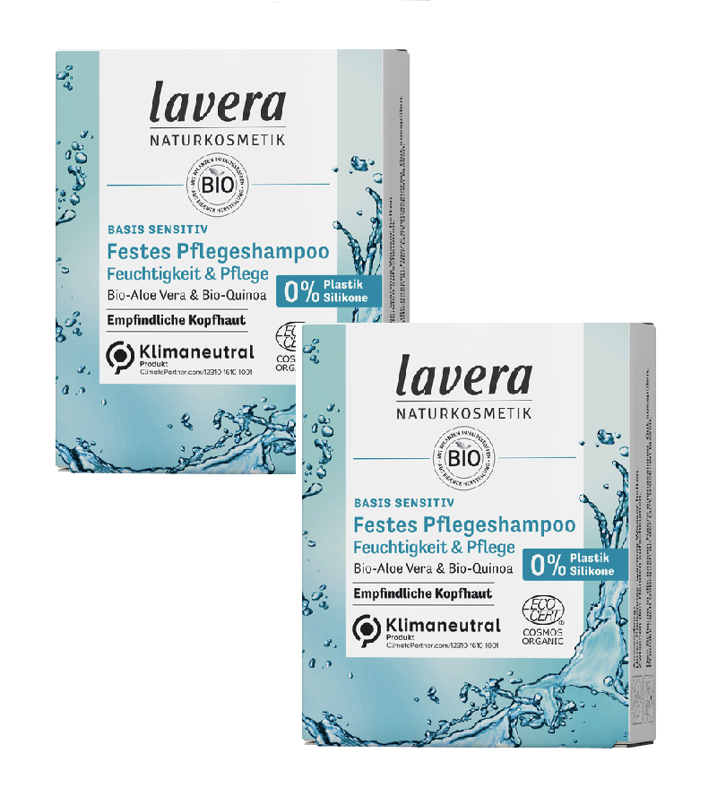 2xPack Lavera Organic Sensitive Moisture & Care Hair Shampoo - 100 g
