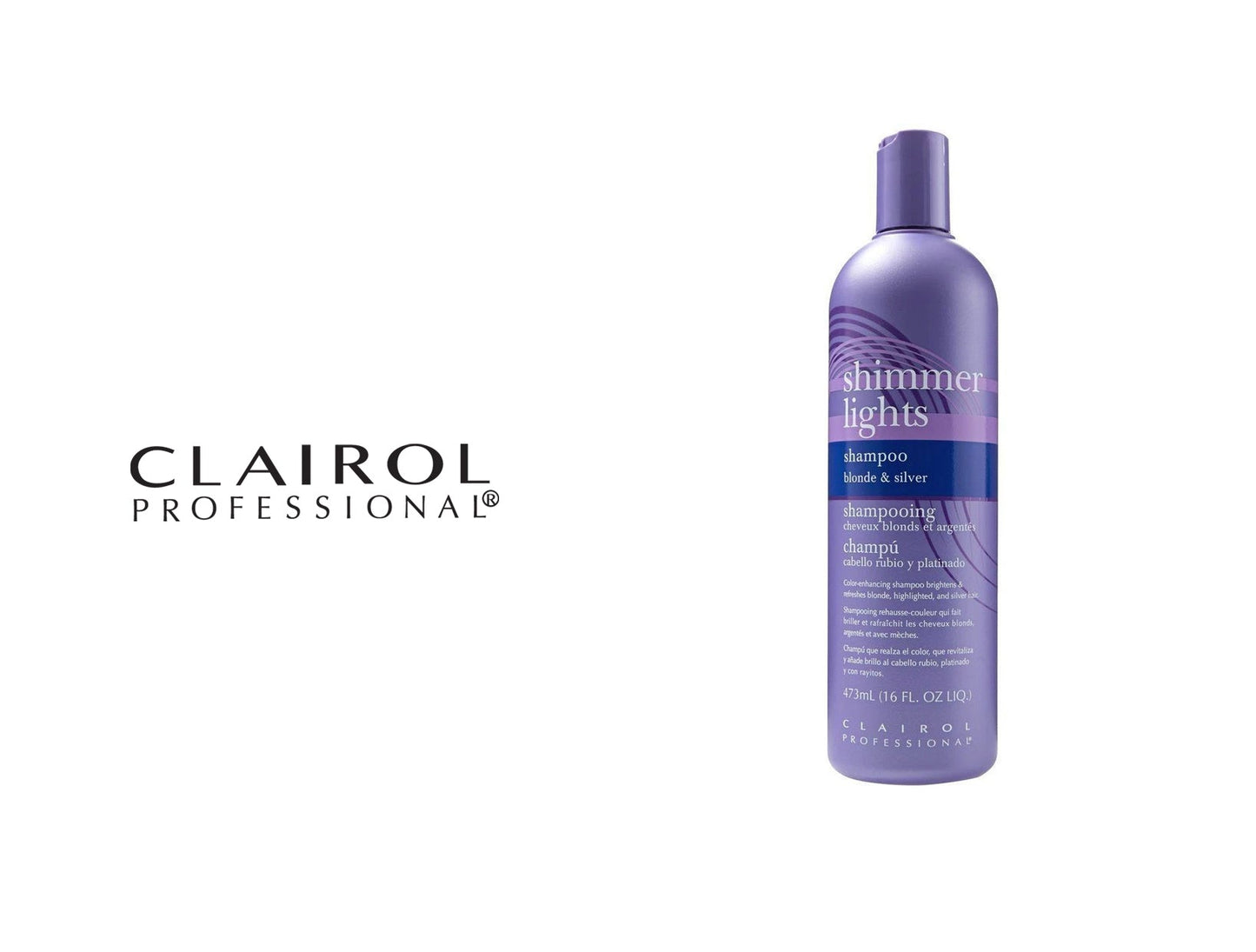 CLAIROL PROFESSIONAL SHIMMER LIGHTS SHAMPOO 16oz