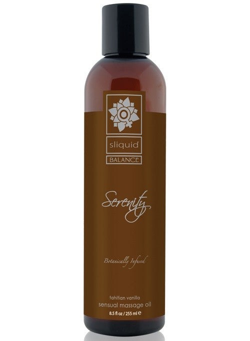 Sliquid Balance Serenity Sensual Massage Oil - Tahitian Vanilla (255 mL)