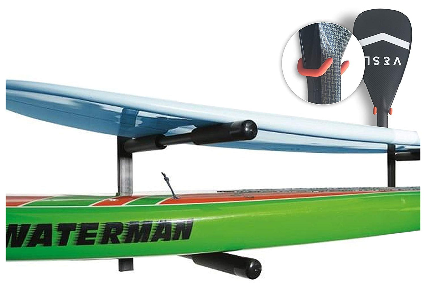 Cor Surf | 2 Boards Double SUP | Surfboard | Paddle Board Wall Rack | Heavy Duty Mount | Free Paddle Hook Included