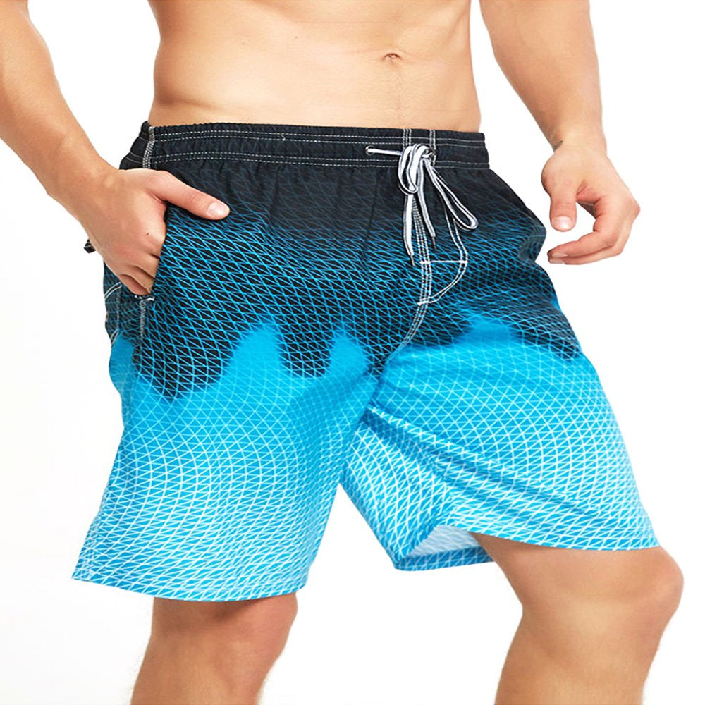UKAP Mens plus Size Swim Trunks Board Shorts Long Quick Dry Swim Shorts with Mesh Lining Drawstring Loose Bathing Suits