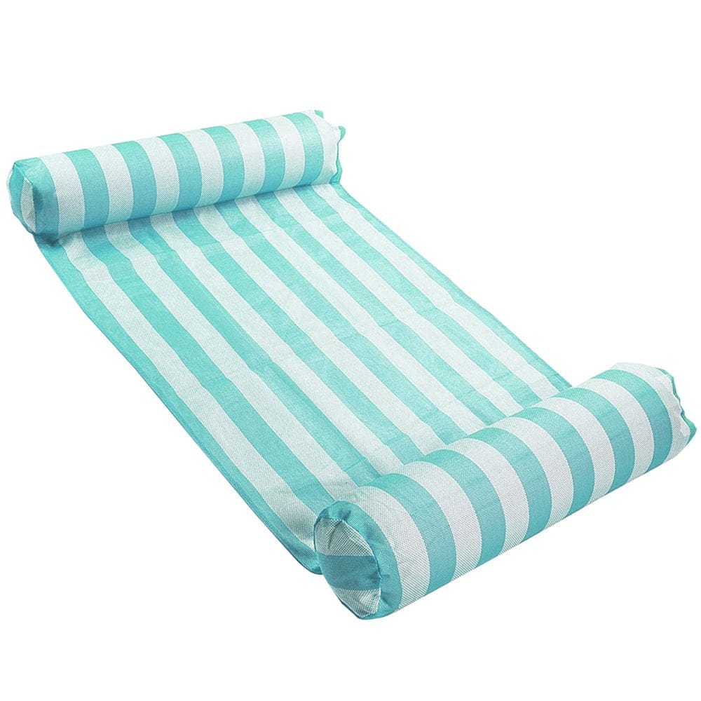 Comfy Floats Hammock Pool Float - White Striped Unisex for Kids and Adults
