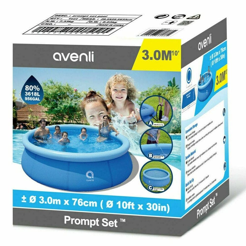 Inflatable 6' X 29" (6 Feet) Portable Swimming Pool | above Ground for Kids Family Water Sport Backyard Garden (6Ft X 29In)