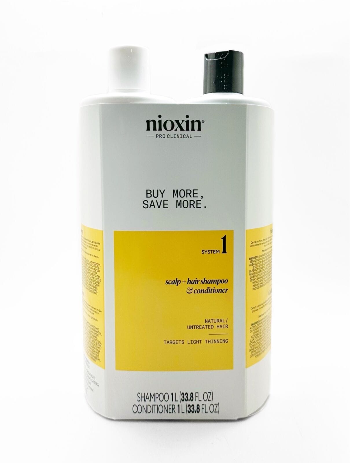Nioxin System 1 Scalp Shampoo & Conditioner Hair Natural/Untrated Set 33.8 oz