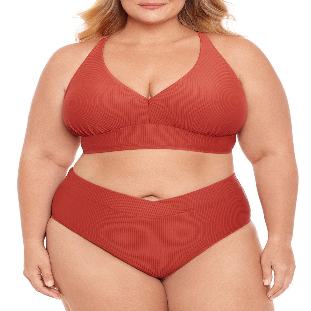 Time and Tru Women'S and Women'S plus Size Rib V-Waist Bikini Bottom