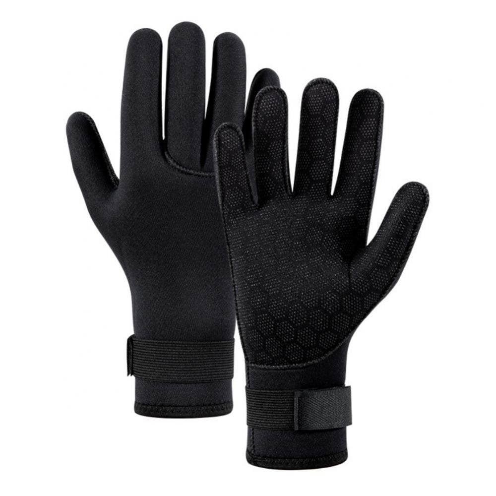 Water Gloves, 3Mm Neoprene Five Finger Warm Wetsuit Winter Gloves for Scuba Diving Snorkeling Paddling Surfing Kayaking Canoeing