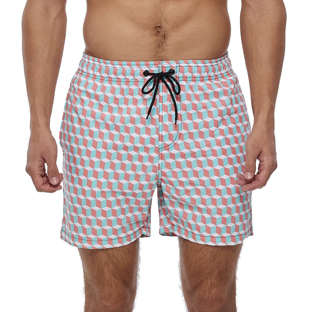 Yukaichen Men'S Swim Trunks Quick Dry Beach Shorts with Mesh Lining Coconuttree 30