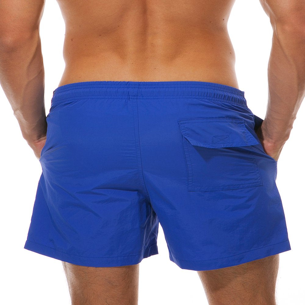 Mens Swim Shorts Trunks Pants Board Shorts Boardshorts Swimwear Swimsuit Beachwear Casual Surfing Swimming Bathing Suit Quick Dry Summer Dark Blue S