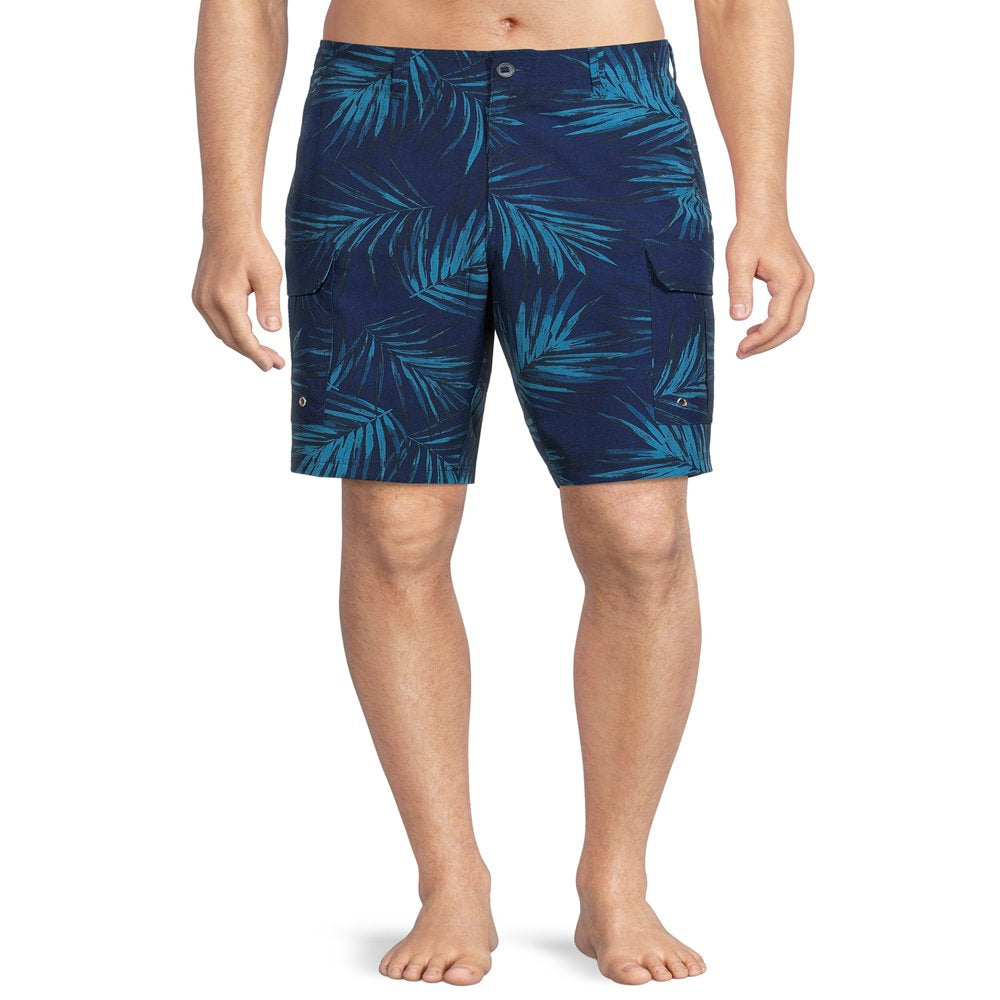 George Men’S and Big Men’S 9” Cargo Swim Shorts, up to Size 5XL