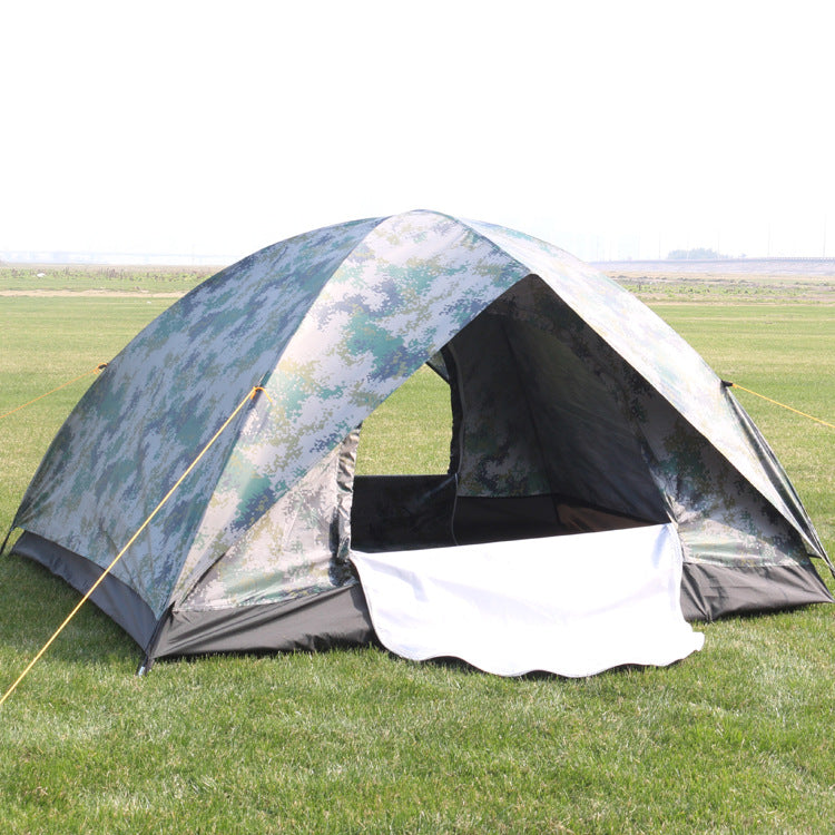 Outdoor Travel Tent 3-4 People Camouflage Mountaineering Tent Beach Camping Tent - Blue Force Sports