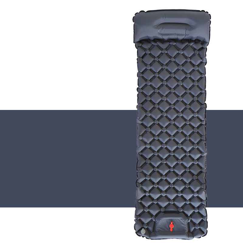 Outdoor Sleeping Pad Camping Inflatable Mattress With Pillows Travel Mat Folding Bed Ultralight Air Cushion Hiking Trekking - Blue Force Sports