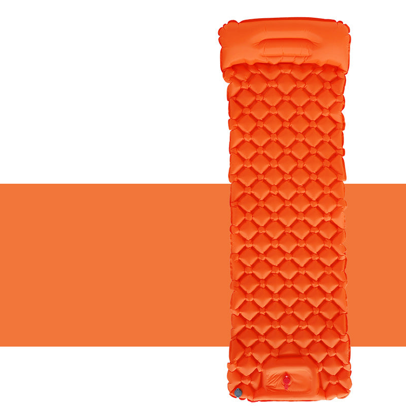 Outdoor Sleeping Pad Camping Inflatable Mattress With Pillows Travel Mat Folding Bed Ultralight Air Cushion Hiking Trekking - Blue Force Sports