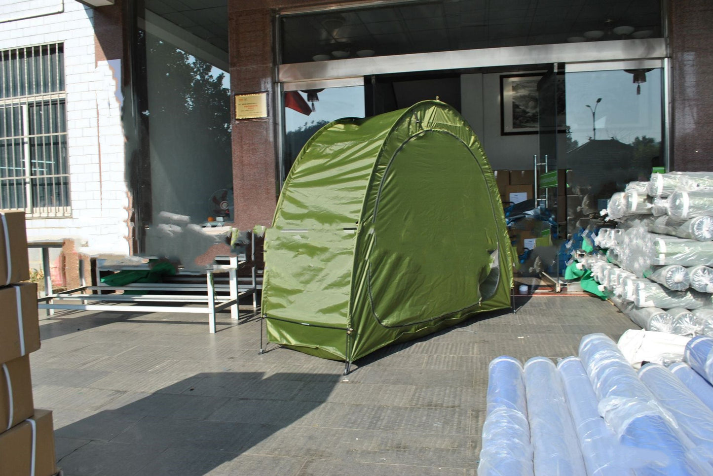 Parked mountain bike folding canopy - Blue Force Sports