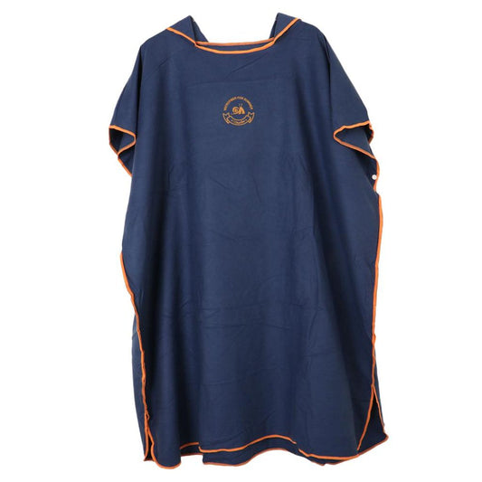 Children'S Poncho Bath Towel with Bath Poncho Microfiber Bath Poncho Towel Navy Blue