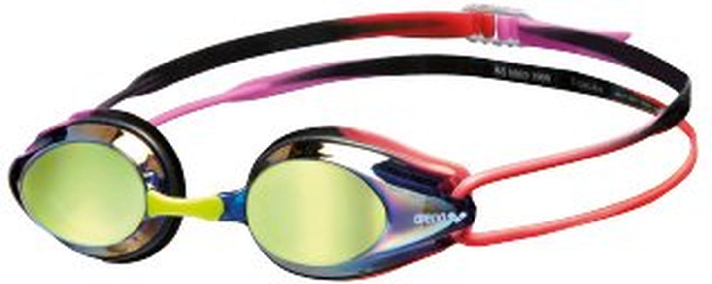 Arena Tracks Mirror Swimming Goggles in Blue-Blue-Green, Adjustable Size