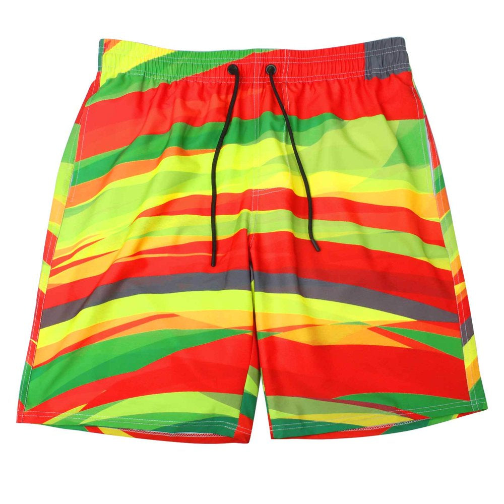 Mens Swim Trunks Quick Dry Swim Beach Shorts Mesh Lining Swimwear Bathing Suits with Pockets Jamaican