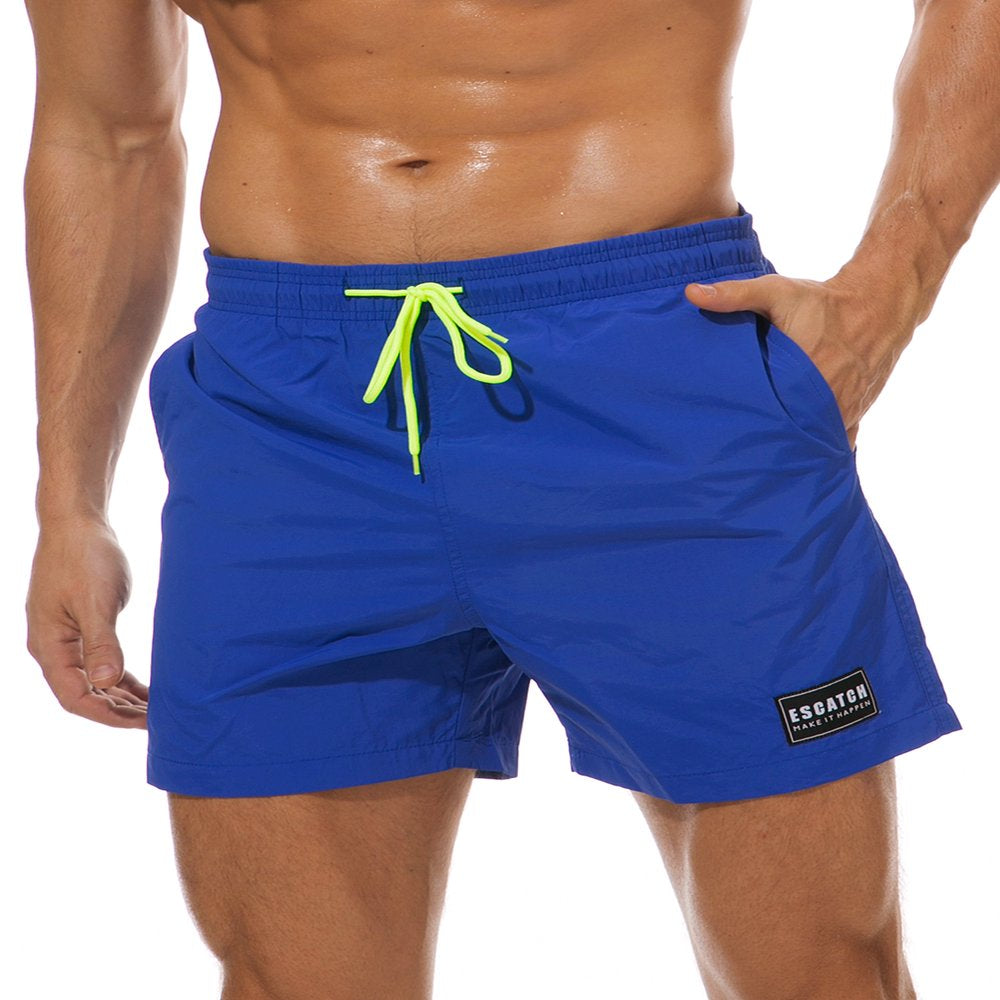 New Men Swim Trunks Shorts Pants Board Shorts Boardshorts Swimwear Swimsuit Beachwear Casual Surfing Swimming Bathing Suit Quick Dry Summer Green XS