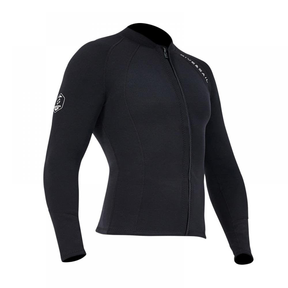 2Mm Professional Men Wetsuit Split Top Thickened Warmth Deep Diving Snorkeling Surfing Suit Swimsuit,Black,Size M