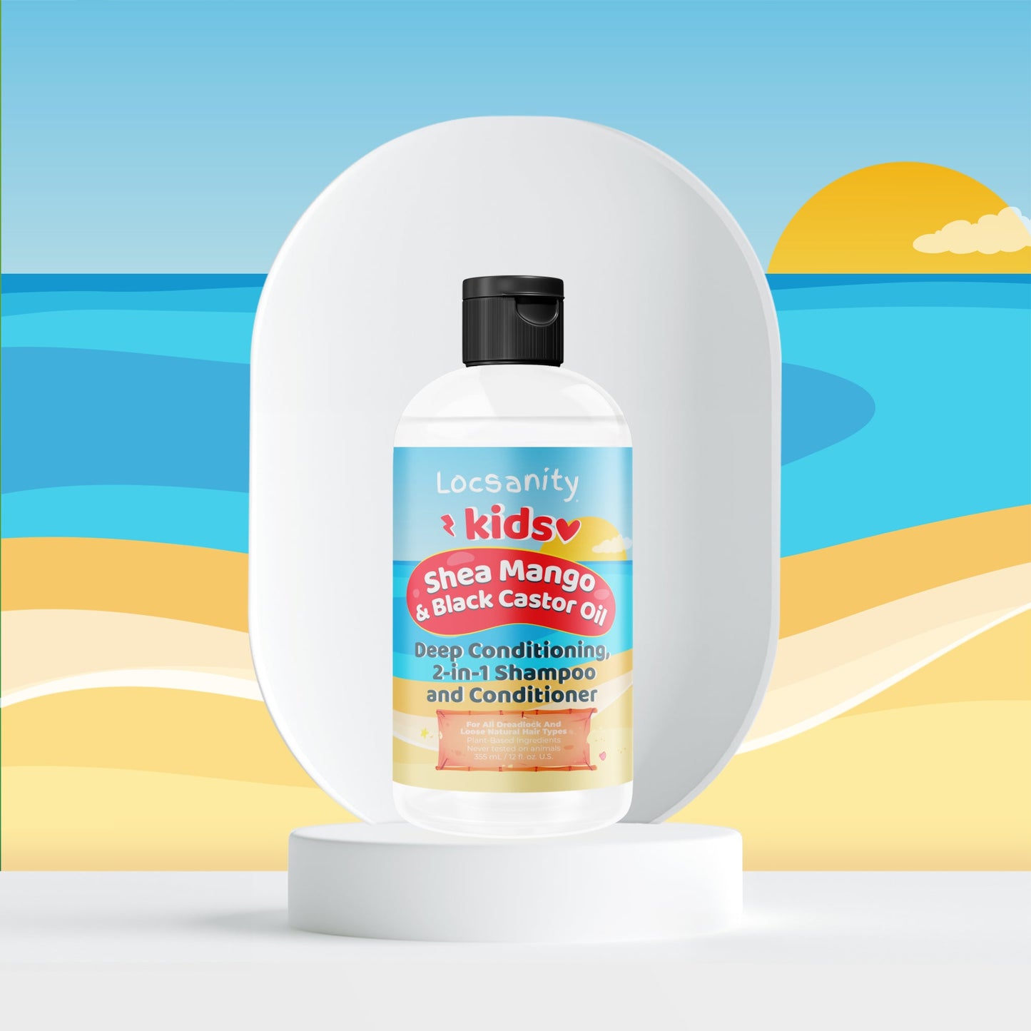 Locsanity Kids Shea Mango & Black Castor Oil Deep Conditioning 2-in-1 Shampoo and Conditioner