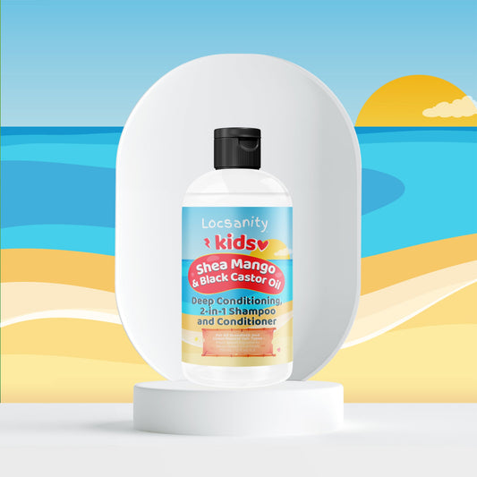 Locsanity Kids Shea Mango & Black Castor Oil Deep Conditioning 2-in-1 Shampoo and Conditioner