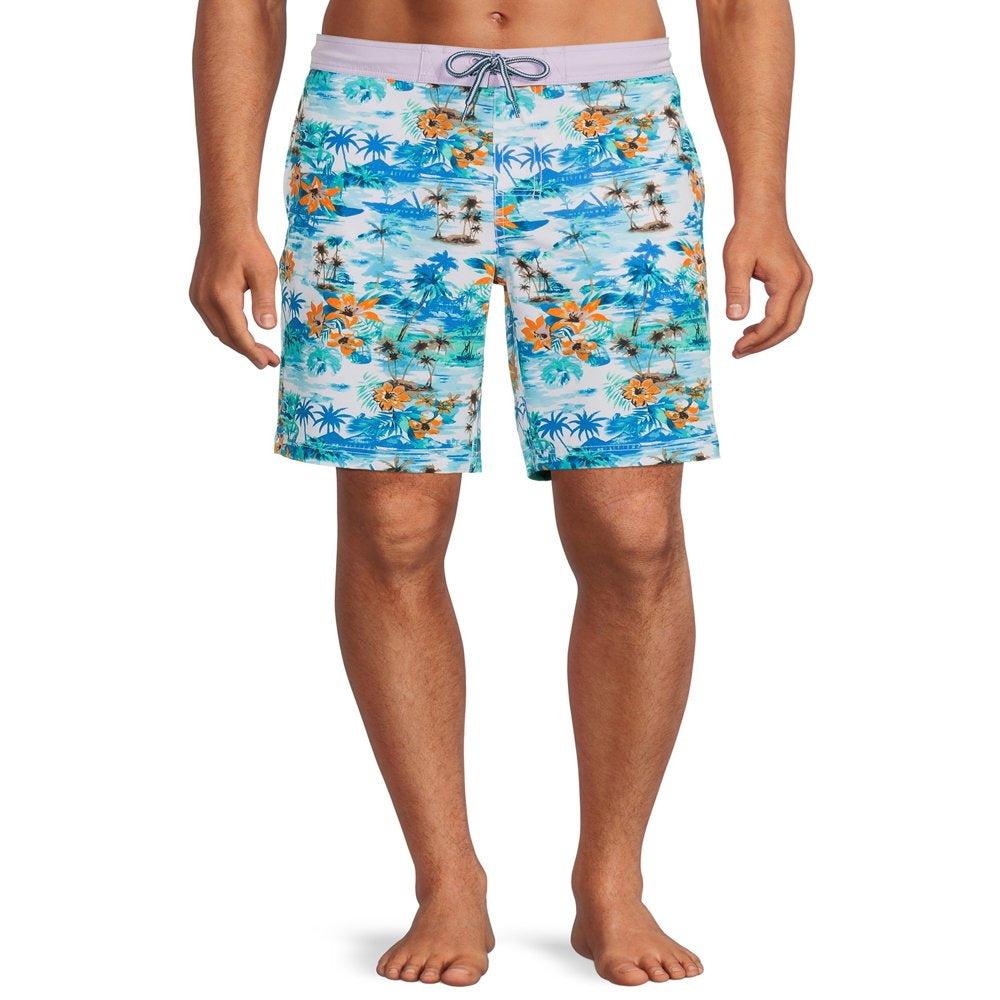 George Men'S and Big Men'S Eboard Swim Trunks, Sizes up to 3XL
