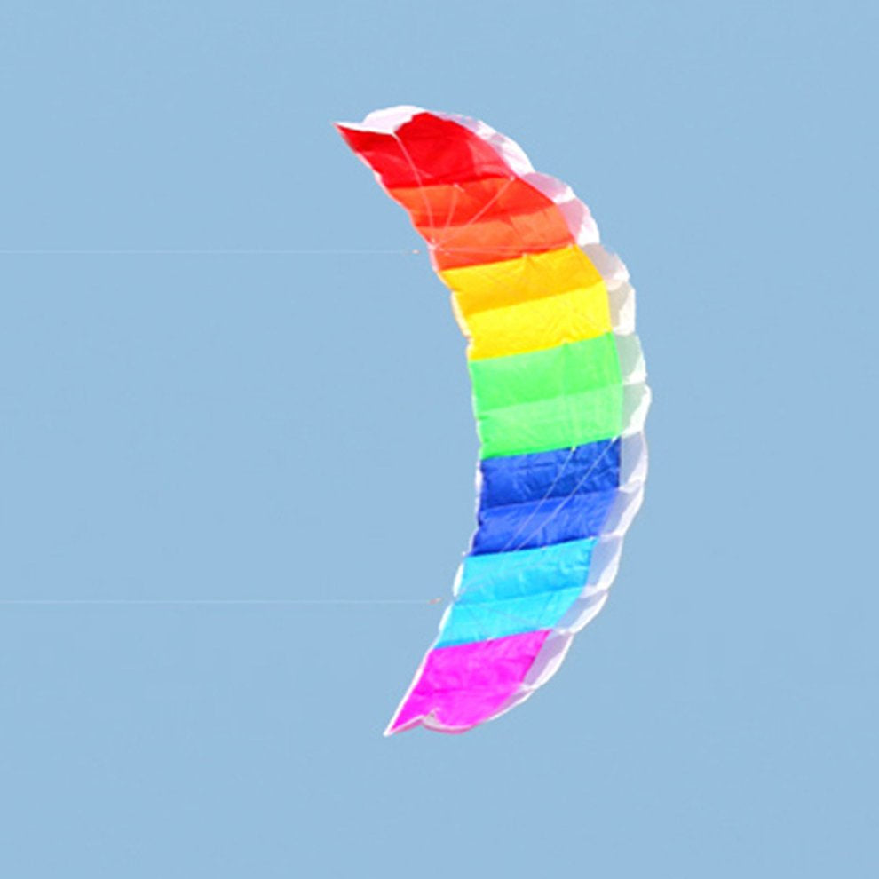 NEW Sale!1.4M Rainbow Dual Line Kitesurfing Stunt Parachute Soft Parafoil Surfing Kite Sport Kite Outdoor Activity Beach Flying Kite