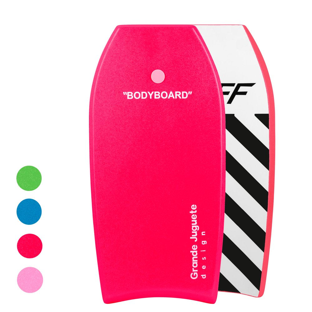 HYNAWIN Body Board for Beach 37In/41In Foam Bodyboard Super Lightweight with Premium Wrist Leash for Sea