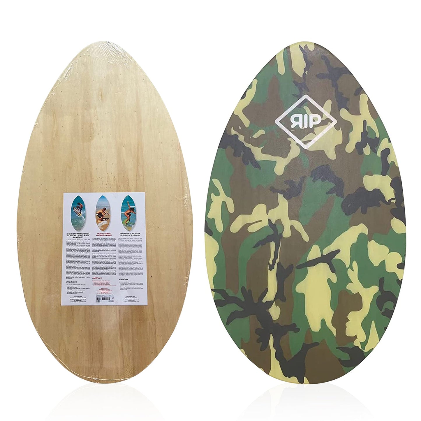RIP Wooden 35", 37" or 41" Skimboard for kids or beginners