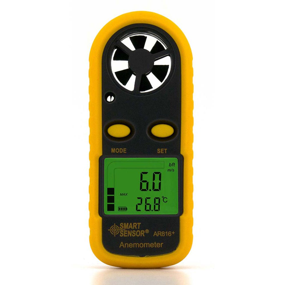 SMART SENSOR AR816+ Electronic Anemometer Digital Pocket Wind Speed Gauge Air Meter Windmeter