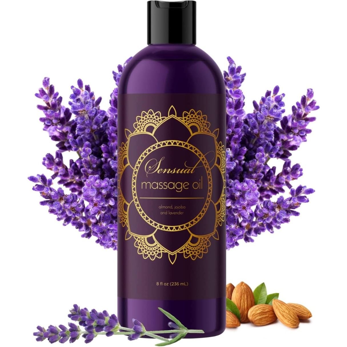 Aromatherapy Sensual Massage Oil for Couples - Vegan Lavender 8 oz