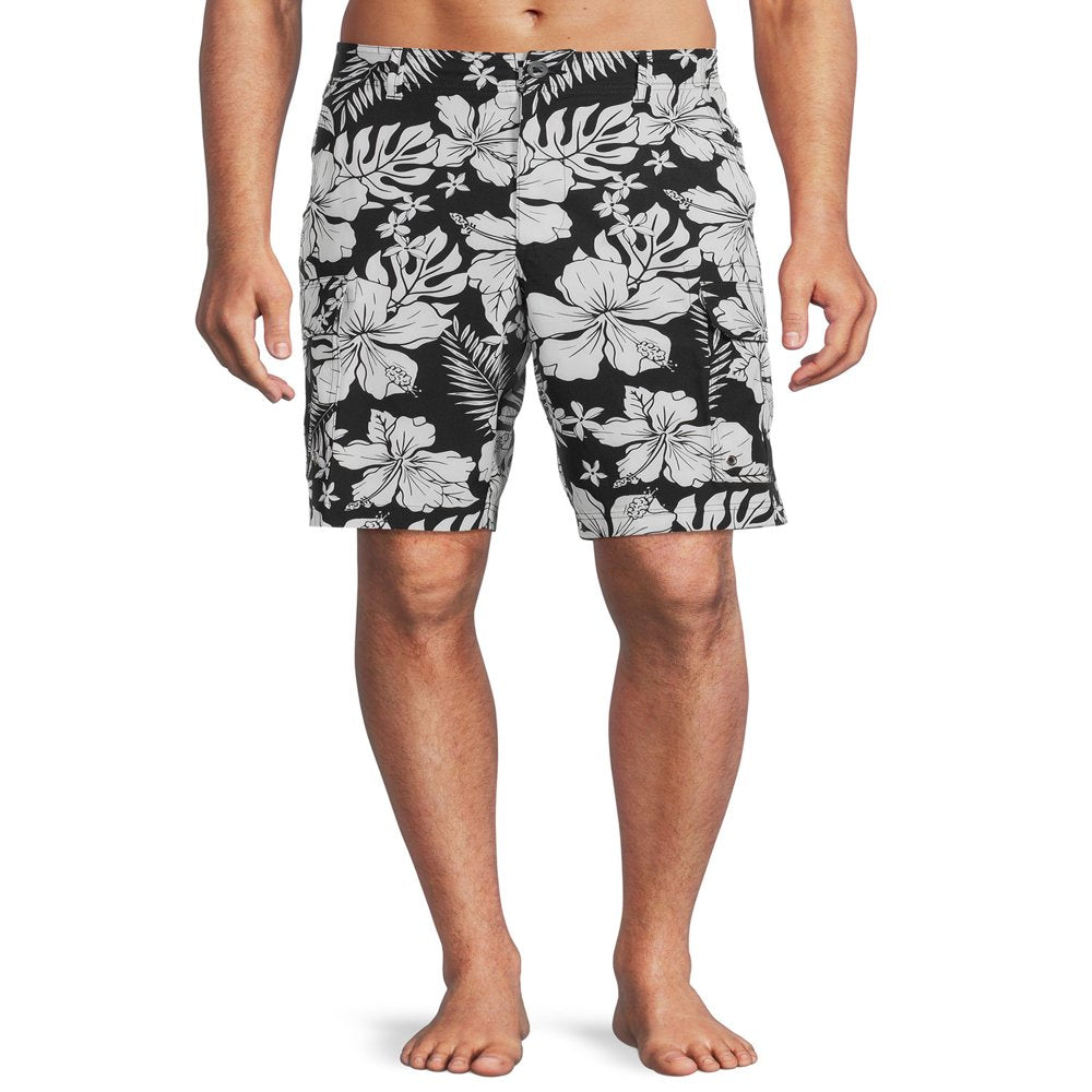 George Men’S and Big Men’S 9” Cargo Swim Shorts, up to Size 5XL