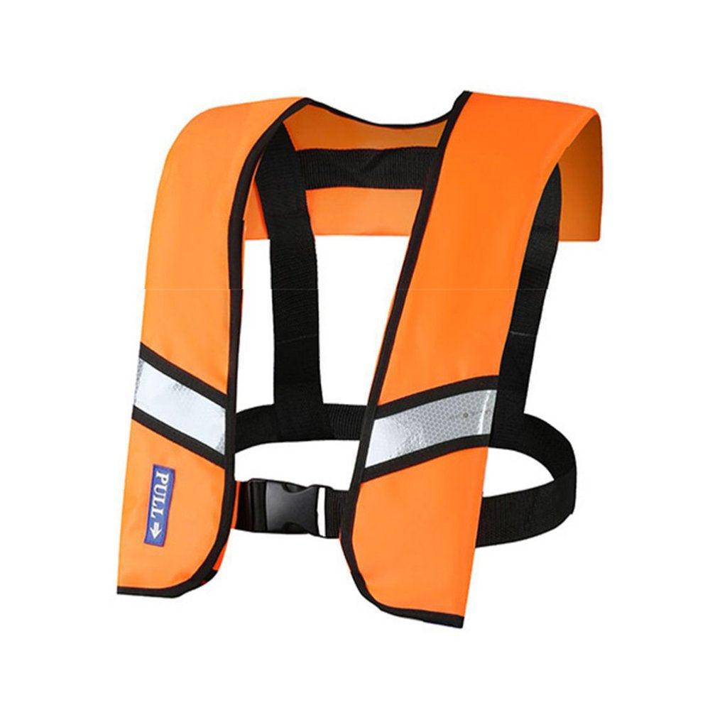 Automatic Inflatable Life Jacket with Reflectors, Safety Adult Life Jacket PFD Survival Buoyancy Life Vest for Boating Fishing Sailing Kayaking Surfing Paddling Swimming (Max Waist Size: 50'')