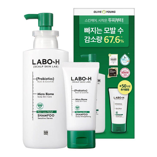 LABO-H Hair Loss Relief Shampoo Scalp Strengthening 333mL+50mL