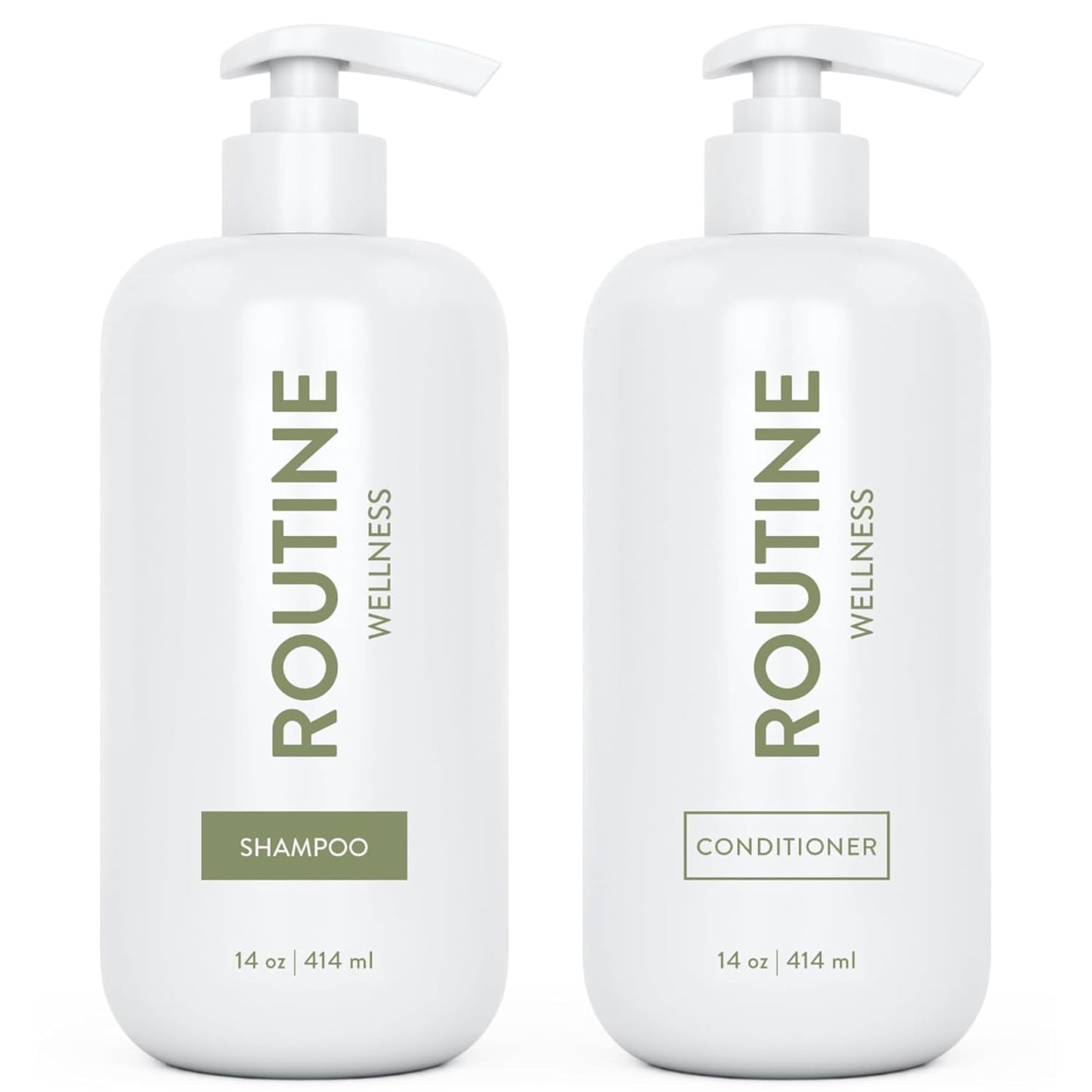 Shampoo and Conditioner Set for Stronger Hair - Biotin | Color Safe | Sulfate-Free | Vegan | Clinically Tested | Nourishing Oils and Vitamins - Sage & Bergamot 14oz (Pack of 2)