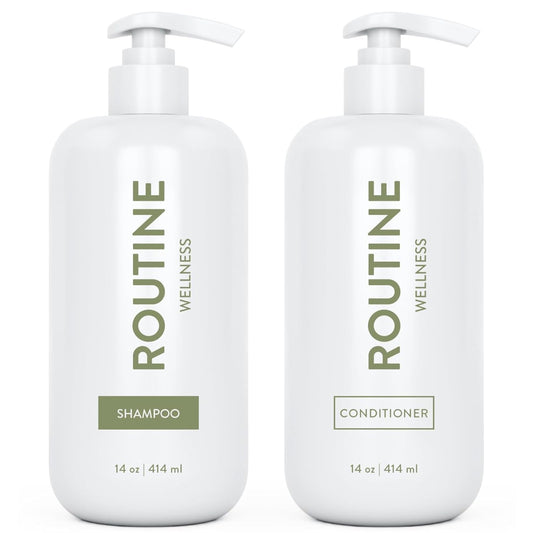 Shampoo and Conditioner Set for Stronger Hair - Biotin | Color Safe | Sulfate-Free | Vegan | Clinically Tested | Nourishing Oils and Vitamins - Sage & Bergamot 14oz (Pack of 2)