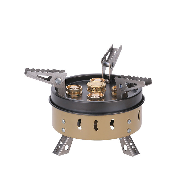 Portable Windproof Camping Cookout Gas Stove Holder Set - Blue Force Sports