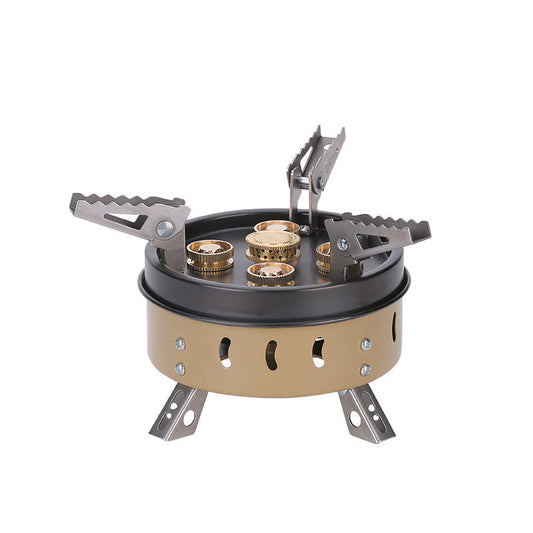 Portable Windproof Camping Cookout Gas Stove Holder Set - Blue Force Sports