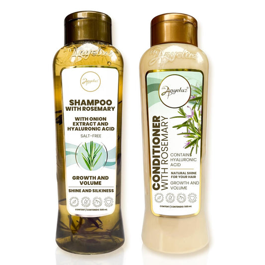 ANYELUZ Rosemary Shampoo and Conditioner |with Hyaluronic Acid and Rosemary | Enhances Shine | Natural Extracts | Recommended for All Hair Types