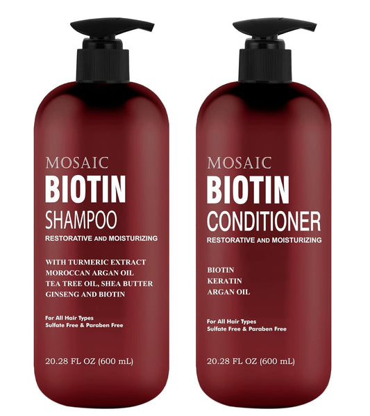 Biotin Shampoo and Conditioner Set for Thinning Hair, and Regrowth- Ultimate Hair Care for Men & Women- Anti Hair Loss Treatment- Best Hair Thickening Shampoo- Volumizing Shampoo for Hair Growth