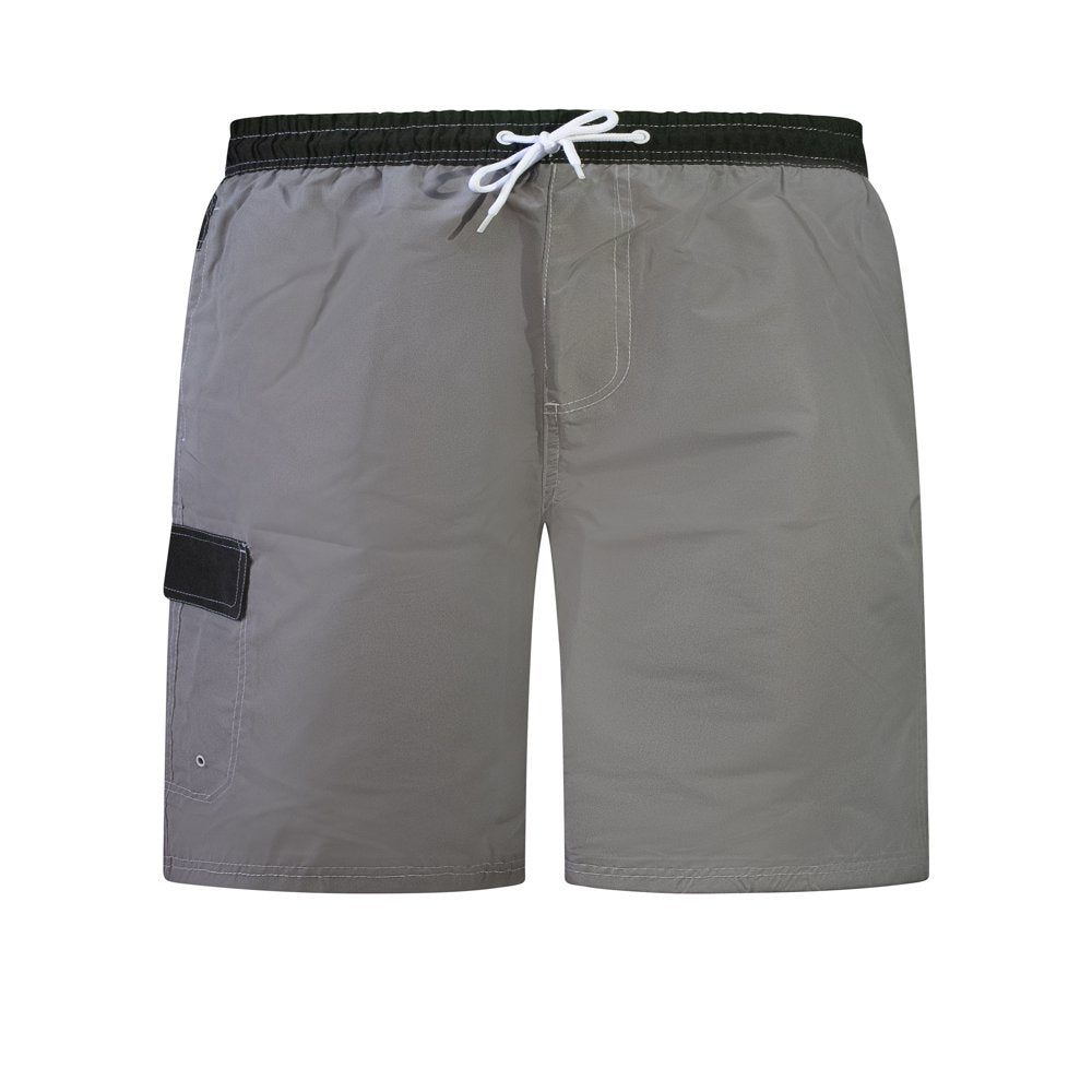 North 15 Big Boy'S Quick Dry Beach Swim Trunks Shorts with Cargo Pokcets-5104B-Blk/Red-14-16