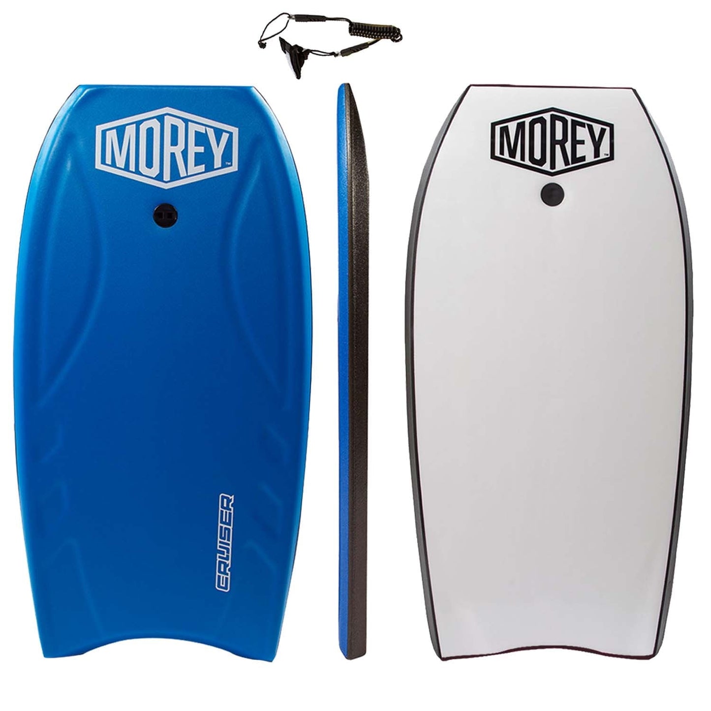 Morey Cruiser 42.5 Inch Bodyboard - | High Performance Bodyboards | EPS CORE | IXL Deck | HDPE Slick | Crescent Tail | PRE Installed Plug | Coil Leash Included
