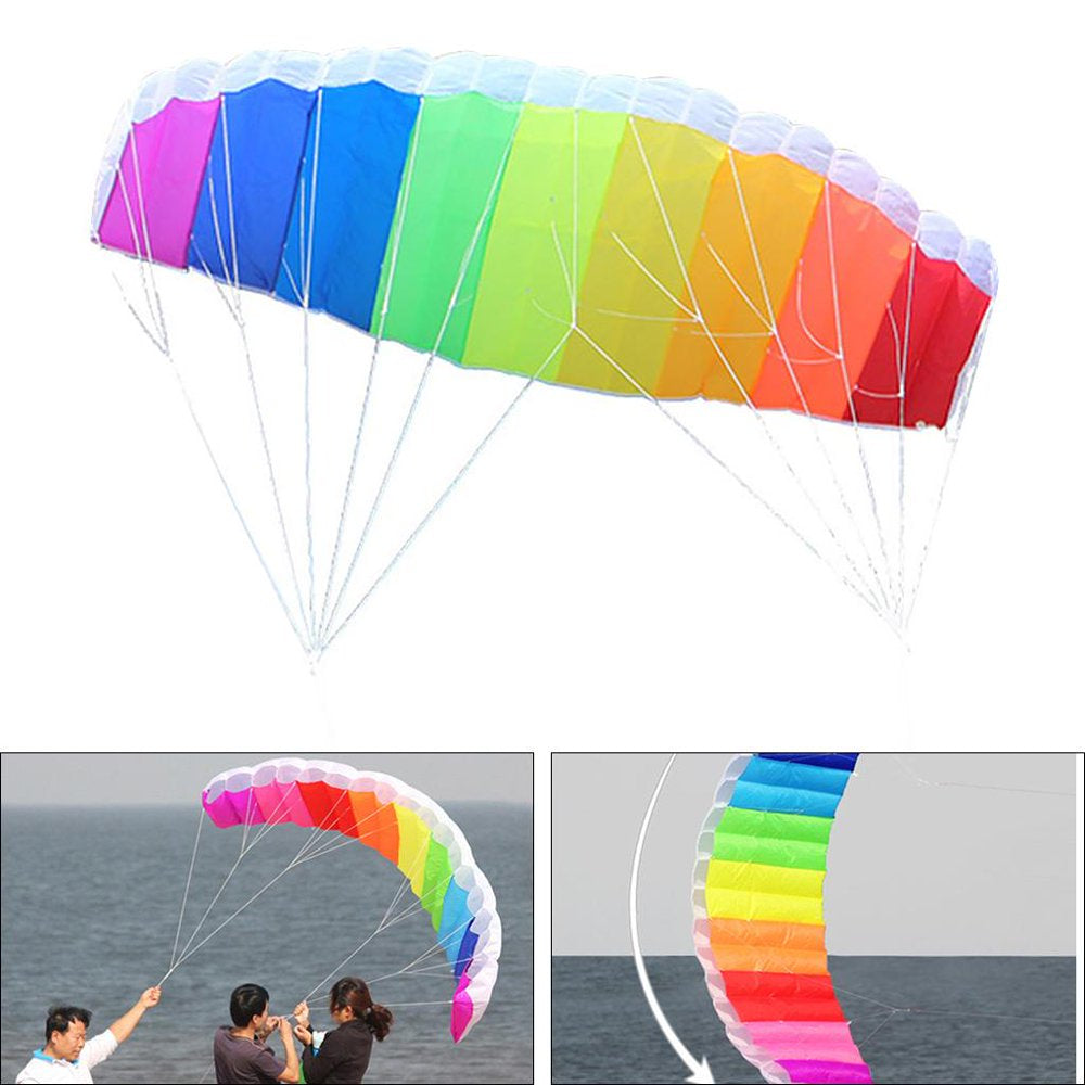 Inflatable Durable Surfing Parafoil Rainbow Parachute - 1.4M