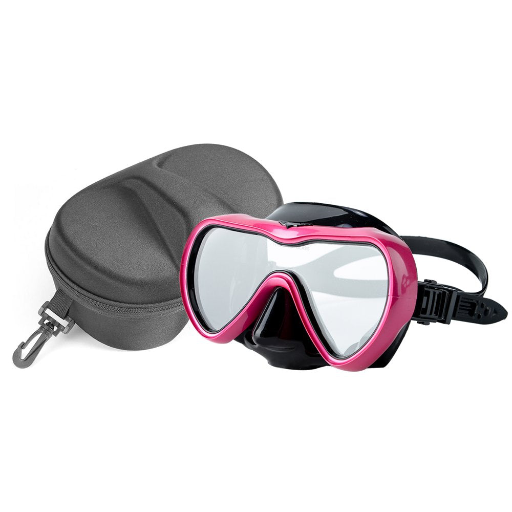 Rongbenyuan Adult Swimming Mask Goggles with Nose Cover Diving Scuba Snorkel Mask for Men Women(Blue)