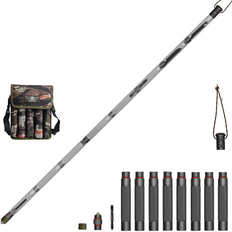 Straight Grip Trekking Pole Cane With Compass