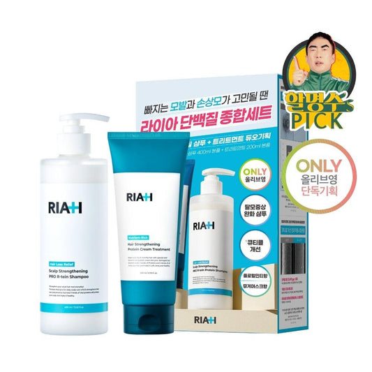 RIAH Hair Loss Relief Pro R-tein Shampoo 400mL + Treatment 200mL Special Set